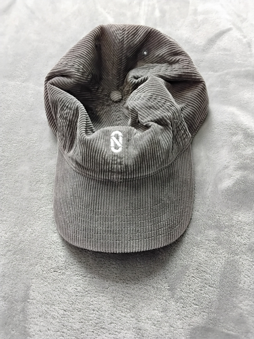 Corduroy Baseball Cap in Gray - Men's Accessory